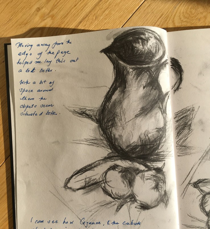 Still life with charcoal.